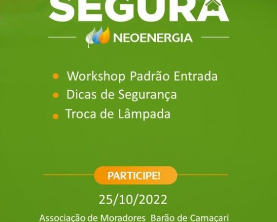 Neoenergia Coelba, em parceria com a Prefeitura, realizará o projeto Comunidade Segura em Catu