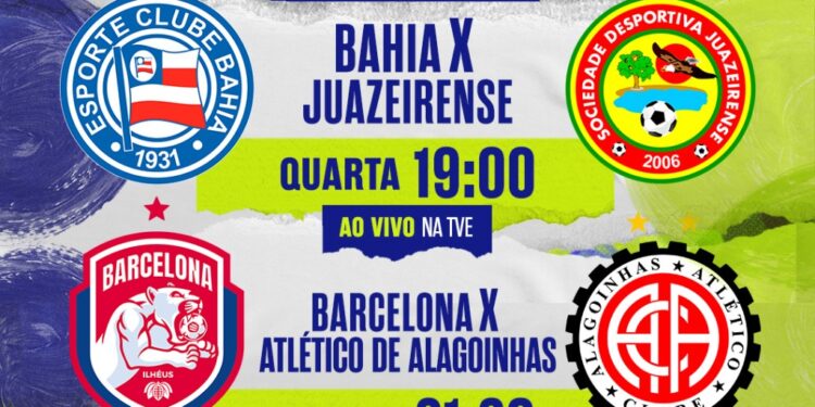 Bahia e Juazeirense estreiam no Baiano nesta quarta-feira